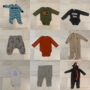 BABY BOY SIZE 0-3 MONTH (0-3M) CLOTHING LOT
